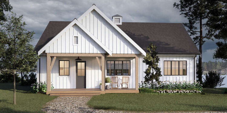 Charming 1,378 Sq. Ft. Home Design with Spacious Porch Areas