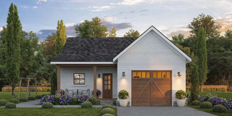 Cozy Cottage Plan — 750 Sq Ft, 1 Bedroom & 1 Bath