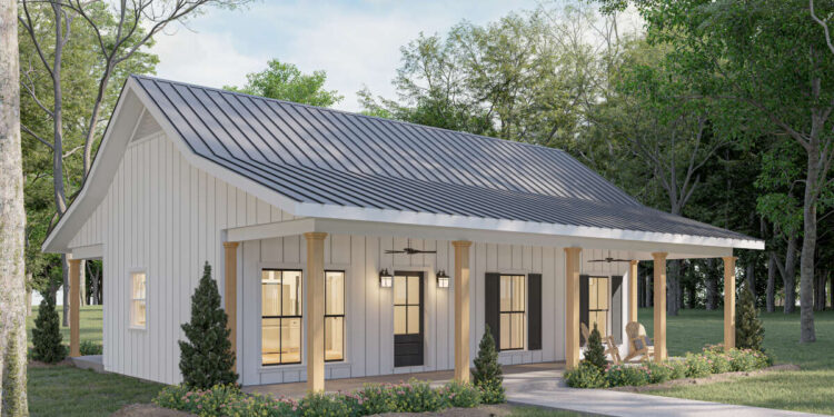 Modern Farmhouse Charm: 800 Sq Ft, 2-Bed/1-Bath with Expansive Porches
