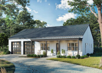 Versatile Barn-Style Cottage with Four-Car Garage ~ 1,260 sq ft.