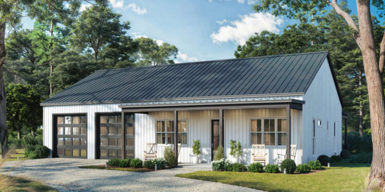 Versatile Barn-Style Cottage with Four-Car Garage ~ 1,260 sq ft.