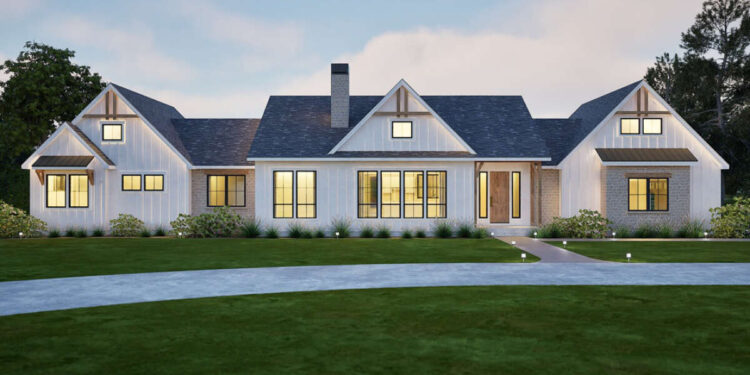 Modern Farmhouse with Open Flow & Bonus Flex Room ~ 2,518 sq ft.