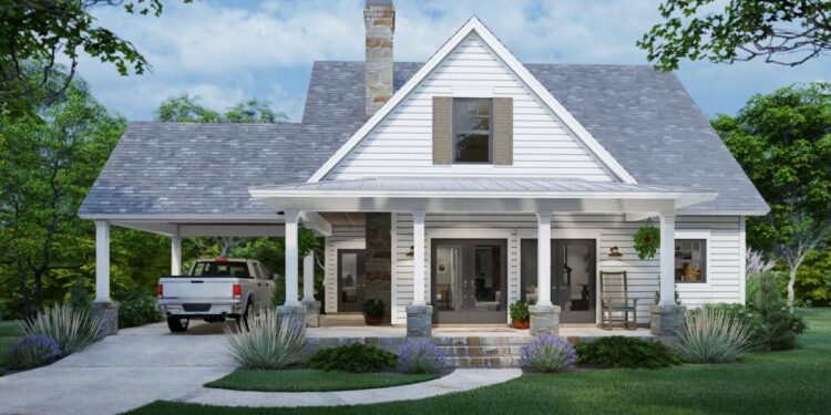 3-Bed New American Cottage with Carport & Bonus — 1,302 Sq Ft
