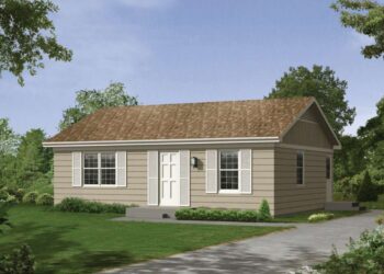 Compact Ranch Plan – 800 Sq Ft, 2 Bedrooms, 1 Bathroom