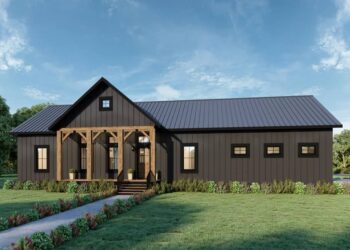 1,620-Sq-Ft Country Farmhouse — One-Story, 3 Beds / 2 Baths with Side-Entry Garage