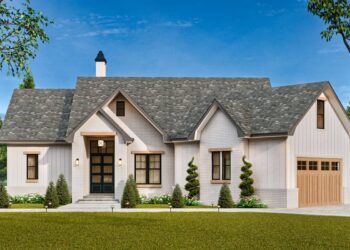 Modern Craftsman with Angled Garage & Bonus Above – (1,868 Sq Ft)