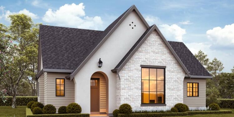 Contemporary European Home with Vaulted Ceiling & Split Bedrooms — (1,244 Sq Ft)