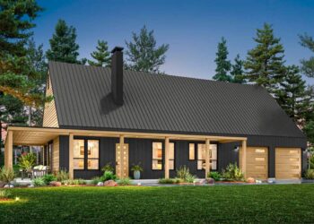 3-Bedroom Barndominium with Rear Porch & Open Layout — 1,668 Sq Ft