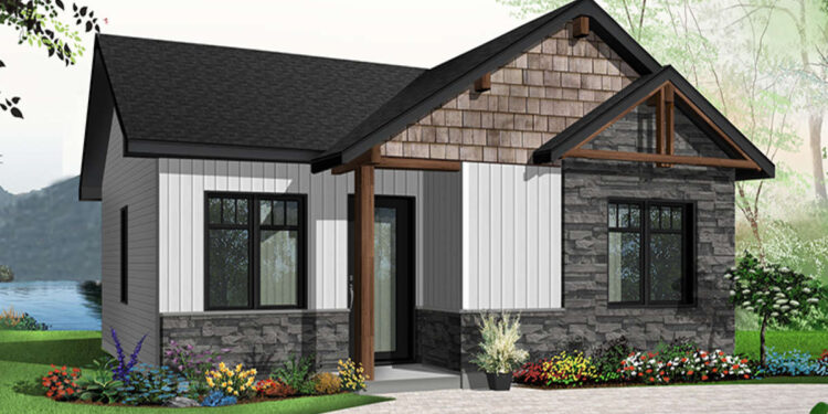 Craftsman Cottage — (629 Sq Ft, 2 Bedrooms / 1 Bath)