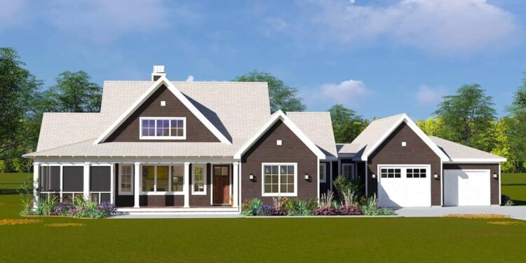 Narrow Lot 3-Bed House — ~1,100 Sq Ft with 5-Foot Deep Front Porch