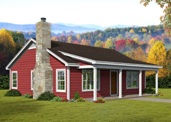 Cozy 2-Bedroom Cabin — Plan (1,000 Sq Ft)