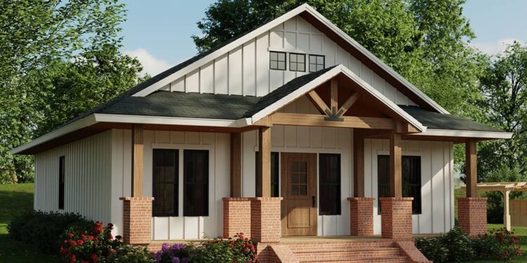 1,000-Square-Foot Craftsman House — (2 Bedrooms / 1 Bathroom)