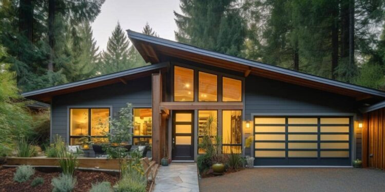 707 Sq Ft Mid-Century Modern Home with Flex Room