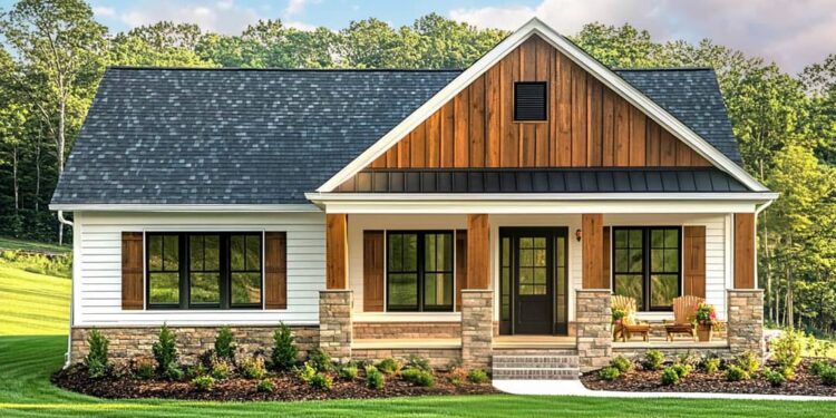 3-Bed Modern Farmhouse with Vaulted Great Room — (1,776 Sq Ft)