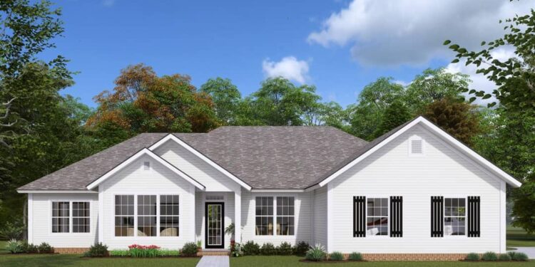 Split-Bedroom Ranch with Study — Plan (1,631 Sq Ft)