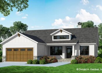 Split-Bedroom One-Story New American with 15′ Cathedral Ceilings — (1,565 Sq Ft)