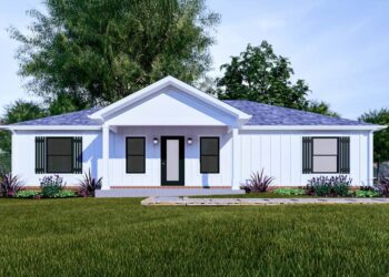 Traditional Country Ranch — (1,344 Sq Ft, 3 Beds / 2 Baths)