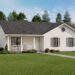 1,200-Sq-Ft Ranch: 3 Beds, 2 Baths with Front Porch & Rear Patio