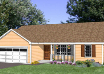 Country Plan — 1,296 Sq Ft, 3 Beds & 2 Baths house Plan