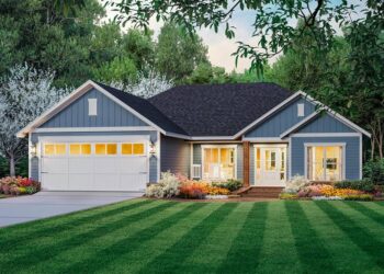 Country Ranch Home Plan with Split Bedrooms — (1,416 Sq Ft)