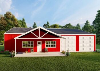 2-Bedroom Barndominium with Home Office — (1,735 Sq Ft)