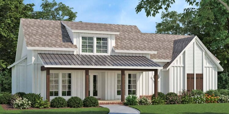 3-Bed Modern Farmhouse with Detached Garage Option — (1,512 Sq Ft)