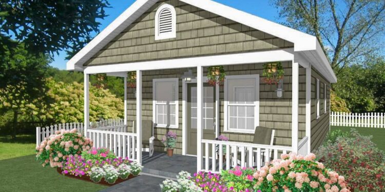 ADU Cottage Plan — 499 Sq Ft, 1 Bedroom & 1 Bathroom