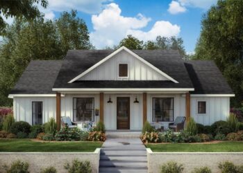 Country House Plan Under 1600 SqFt with Split Bed Layout & Carport — 1,591 Sq Ft