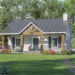 Cottage Plan — 872 Sq Ft, 1 Bedroom & 1½ Bathrooms