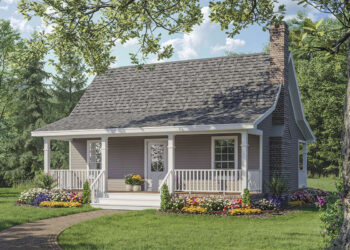 Cottage house plan — 600 Sq Ft, 1 Bedroom & 1 Bathroom