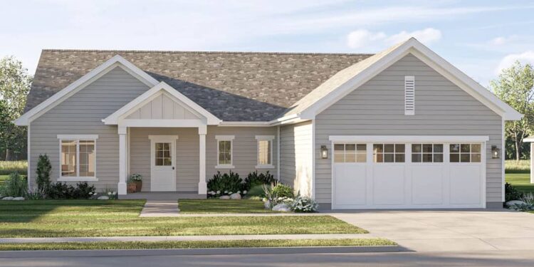 Single-Story Traditional Ranch with Split-Bedroom Layout — (1,584 Sq Ft)