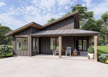 Modern Plan — 1,050 Sq Ft, 1 Bedroom & 1½ Bathrooms.