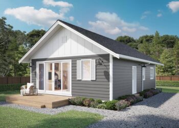 Economical 3-Bed New American Cottage with Large Deck