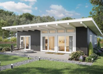 Modern House with Low-Pitched Roof — (1,260 Sq Ft)