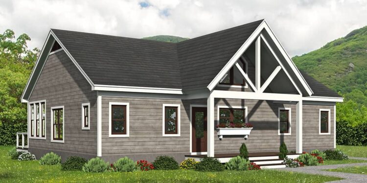2-Bed House with Vaulted Interior & 4-Season Room – (1,541 Sq Ft)