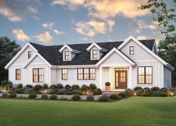 Country Farmhouse Plan with Vaulted Living – 1,592 Sq Ft