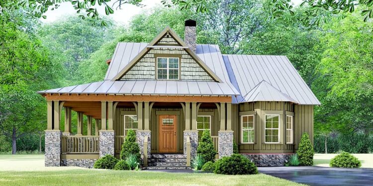 Rustic Cottage with Expansive Wraparound Porch — (1,905 Sq Ft)