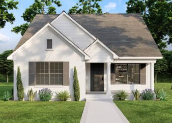 3-Bed 1,250-Sq-Ft Cottage Home Plan.