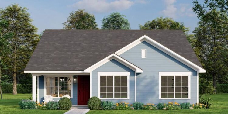 Under-1300 Sq Ft Country Home with 3 Bedrooms