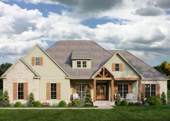 3-Bed New American Home with Outdoor Fireplace – (2,755 Sq Ft)