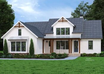 Modern Farmhouse Cottage with Expansion Potential — Plan (1,997 Sq Ft + Bonus)