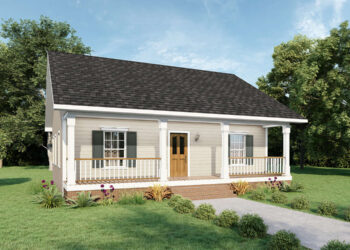Small Plan — 1,007 Sq Ft, 2 Bedrooms / 1 Bath.