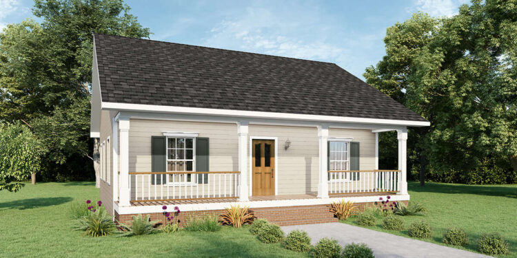 Small Plan — 1,007 Sq Ft, 2 Bedrooms / 1 Bath.