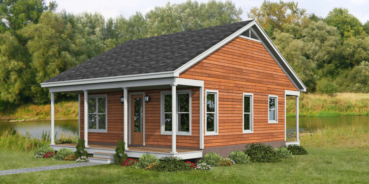 Cozy 1-Bedroom Cabin Plan —(728 Sq Ft)