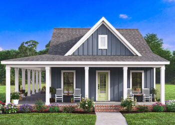 Modern Farmhouse Plan — ~1,669 Sq Ft, 2-3 Beds / 2 Baths.