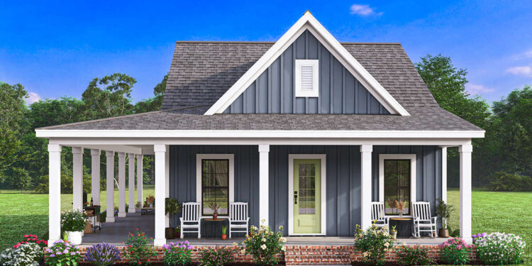 Modern Farmhouse Plan — ~1,669 Sq Ft, 2-3 Beds / 2 Baths.
