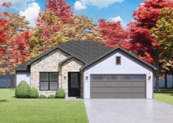 Three-Gabled Country Ranch House Under 1,400 SqFt — 1,326 Sq Ft