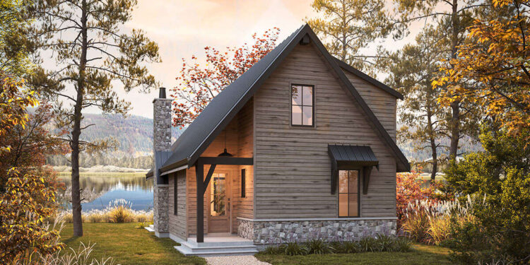 Cottage Plan — 1,364 Sq Ft, 2-3 Beds & 2 Baths