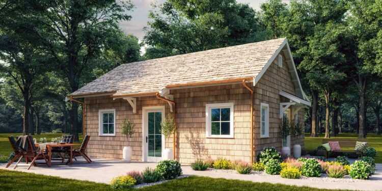Rustic Wheelchair-Accessible Shingle Cottage — (681 Sq Ft)