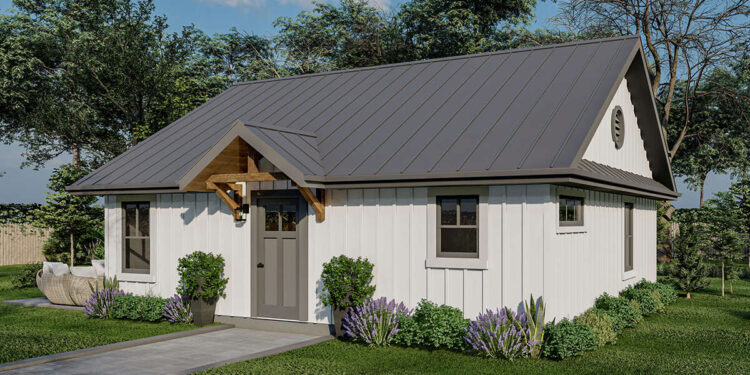 Charming Cottage Plan — (720 Sq Ft, 1 Bedroom / 1 Bath)